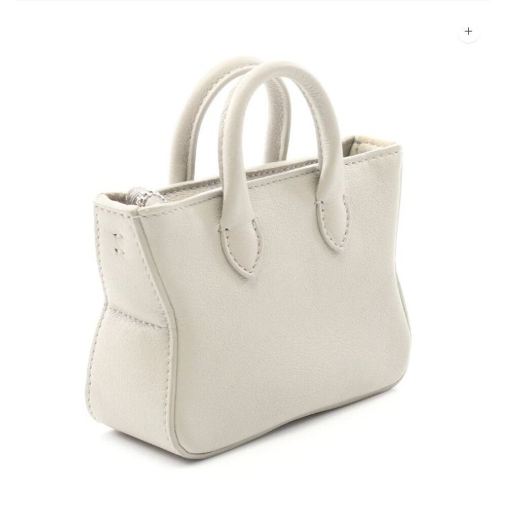 Salvatore Ferragamo hand Pouch Leather Grey Auth 110793V
